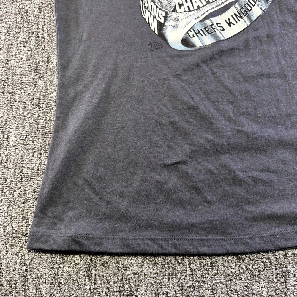 Kansas City Chiefs T Shirt Womens Small Black Nike Anthracite NFL Crew Neck Tee - Picture 6 of 16